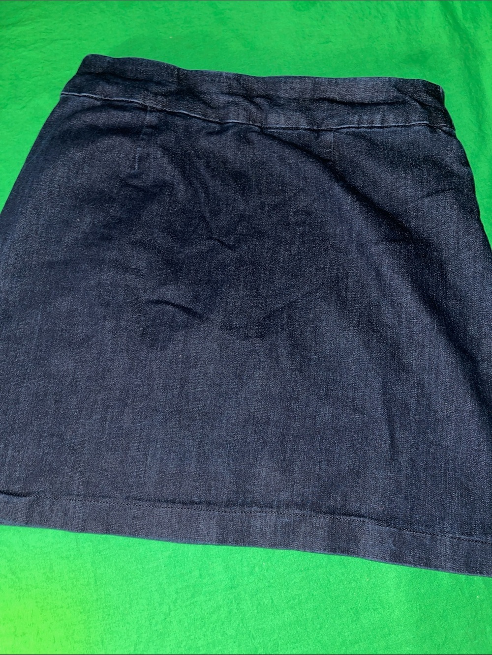 croft & barrow Dark Blue Denim Mini Skirt
